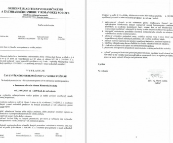 Aktuality / Vyhlásenie času zvýšeného nebezpečenstva vzniku požiaru - foto