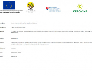 Projekty EÚ / Rekonštrukcia miestnych komunikácií v obci Gemerský Jablonec - foto